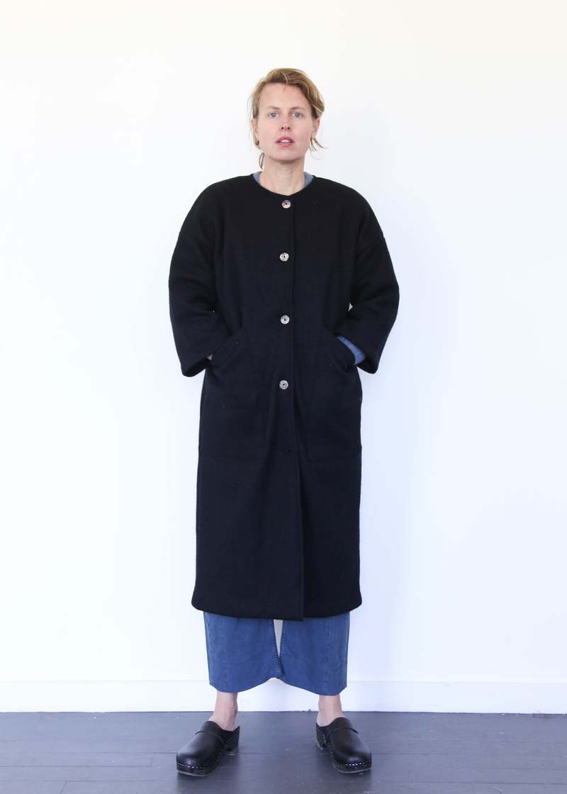 Worker's Nobility Pocket Coat - Black/OS | Garmentory