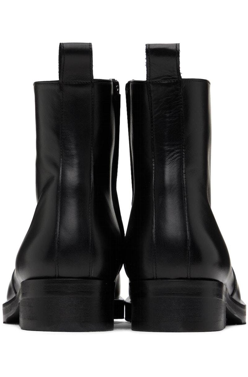 黒 レザー ブーツ サイズ41STUDIO NICHOLSON ZARA×STUDIO NICHOLSON VIBRAMサイドジップブーツ ブラック