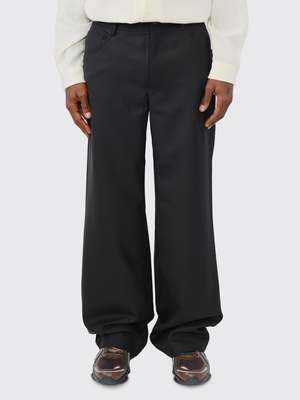 Séfr Jiro Wool Trouser - Black | Garmentory