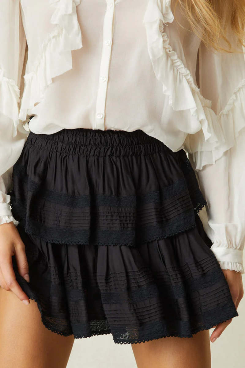 ★LOW CLASSIC★ RUFFLED MINI SKIRTBLACK LC241_SK02BK EDIKTED Ruffle Lace Low Rise Womens Mini Skirt - BLACK | Tillys