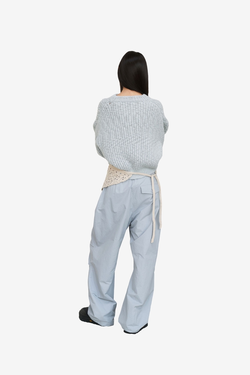 AMOMENTO Cotton Nylon Fatigue Pants - Blue Grey | Garmentory AMOMENTO Cotton Nylon Fatigue Pants - Blue Grey | Garmentory