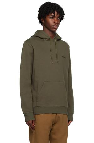 Carhartt Work In Progress Green Script Embroidery Hoodie - Cypress/Black |  Garmentory