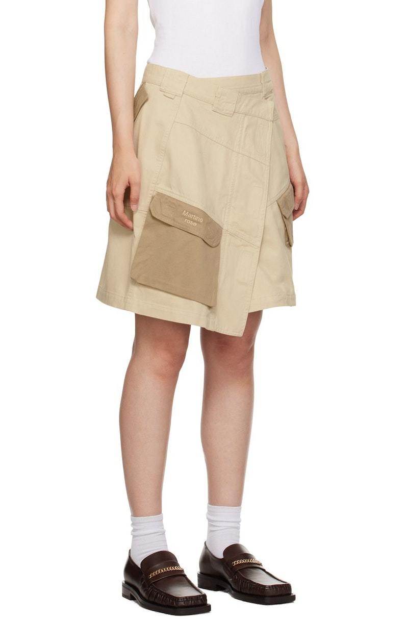 Martine Rose Wrap Midi Skirt - Beige | Garmentory