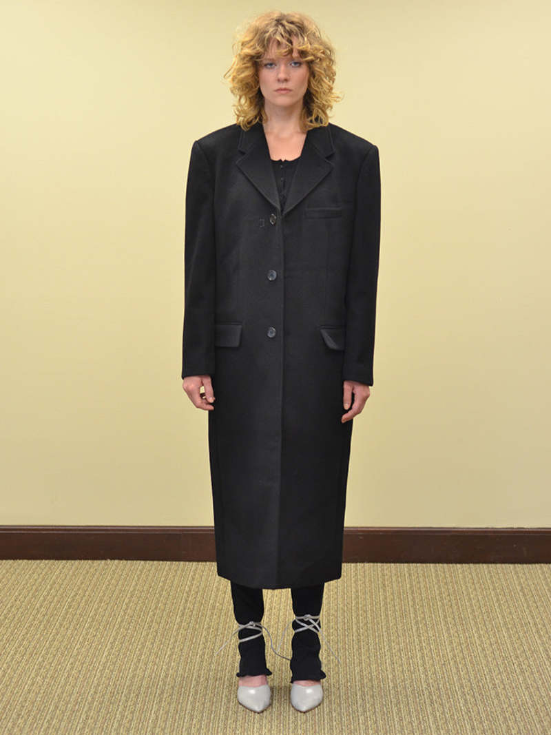 Dunst 2 Way 3 Button Cashmere Coat - Black | Garmentory