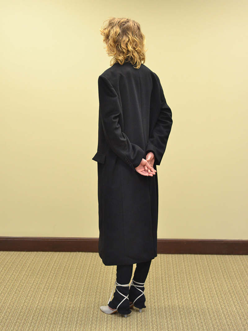 Dunst 2 Way 3 Button Cashmere Coat - Black | Garmentory