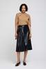 Jonathan Simkhai Mar Pleated Split Midi Skirt - Black - Thumbnail 1