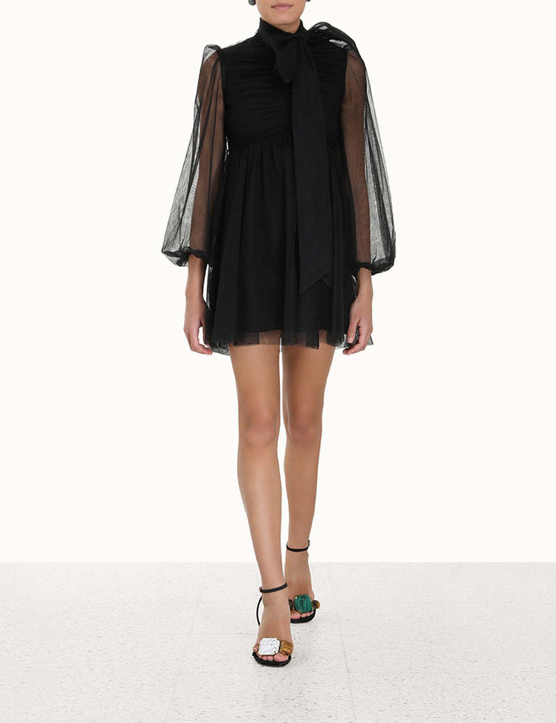 Tulle Mini Dress - Black | Garmentory