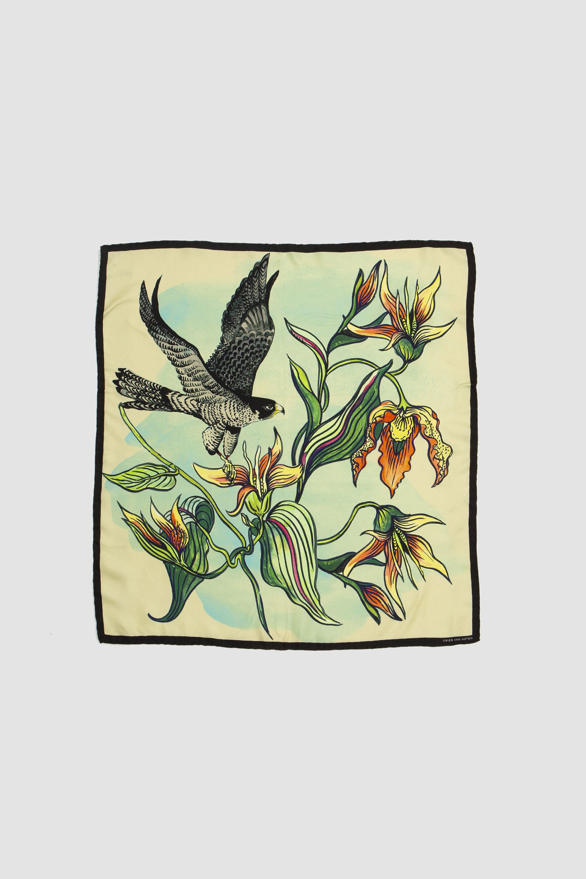Dries Van Noten Fan Scarf - Black | Garmentory