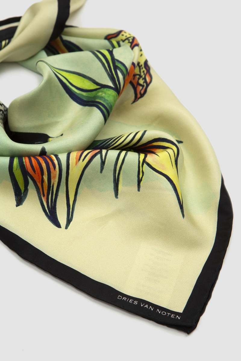 Dries Van Noten Fan Scarf - Black | Garmentory