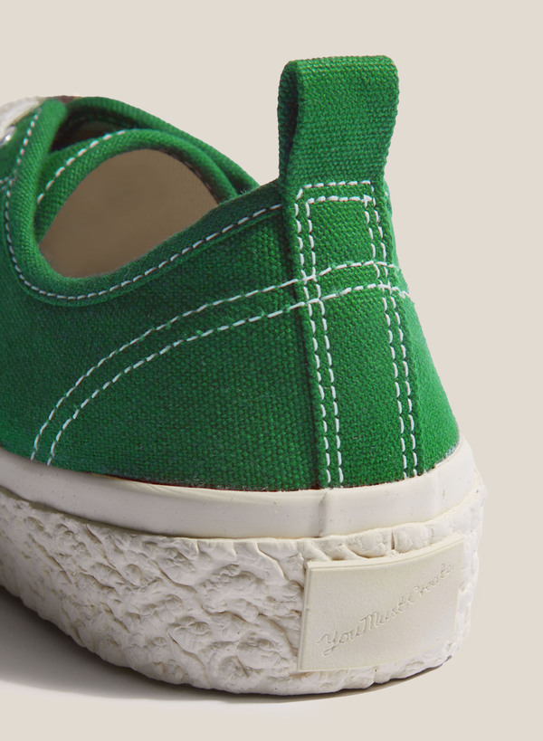 YMC Women's Lace Up Canvas Sneakers - Green | Garmentory