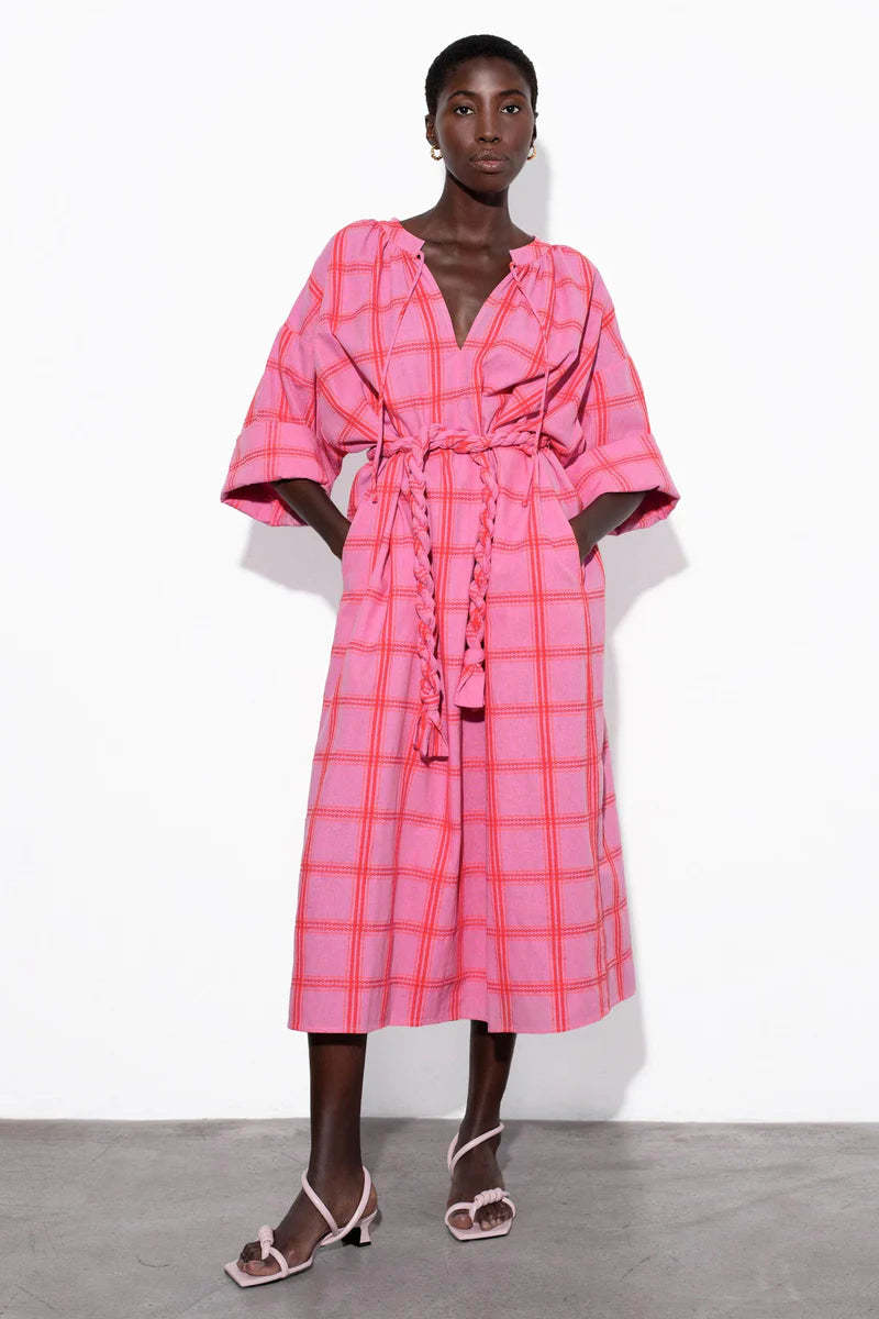 Mara hoffman plaid dress best sale