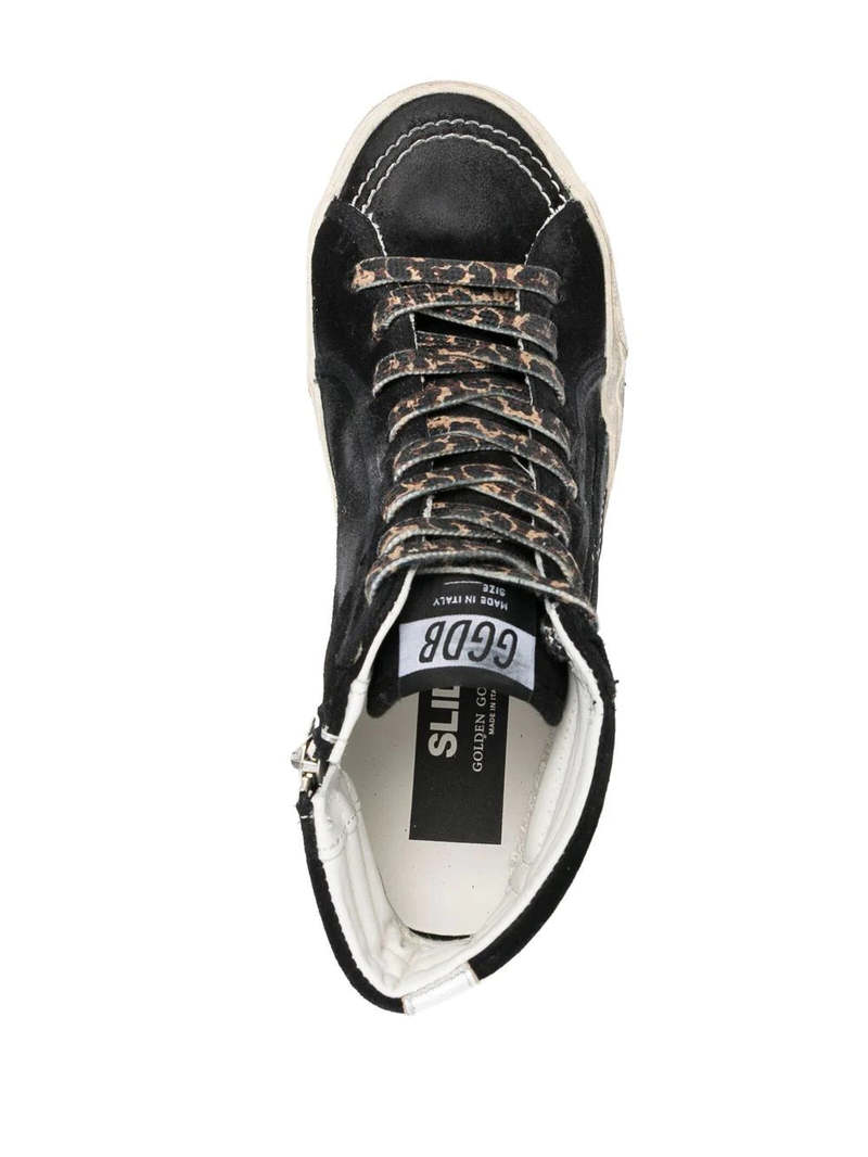 Golden Goose Slide Suede Sneaker - Black/Silver