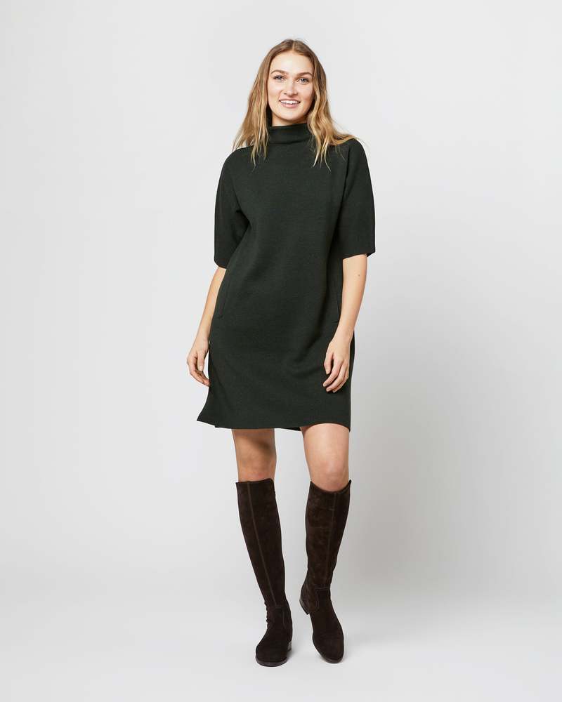 black rara dress Back To Basics Turtleneck Mini Dress