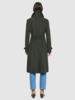 Hiso Cashmere Blend Trench Coat - Green Melange - Thumbnail 3