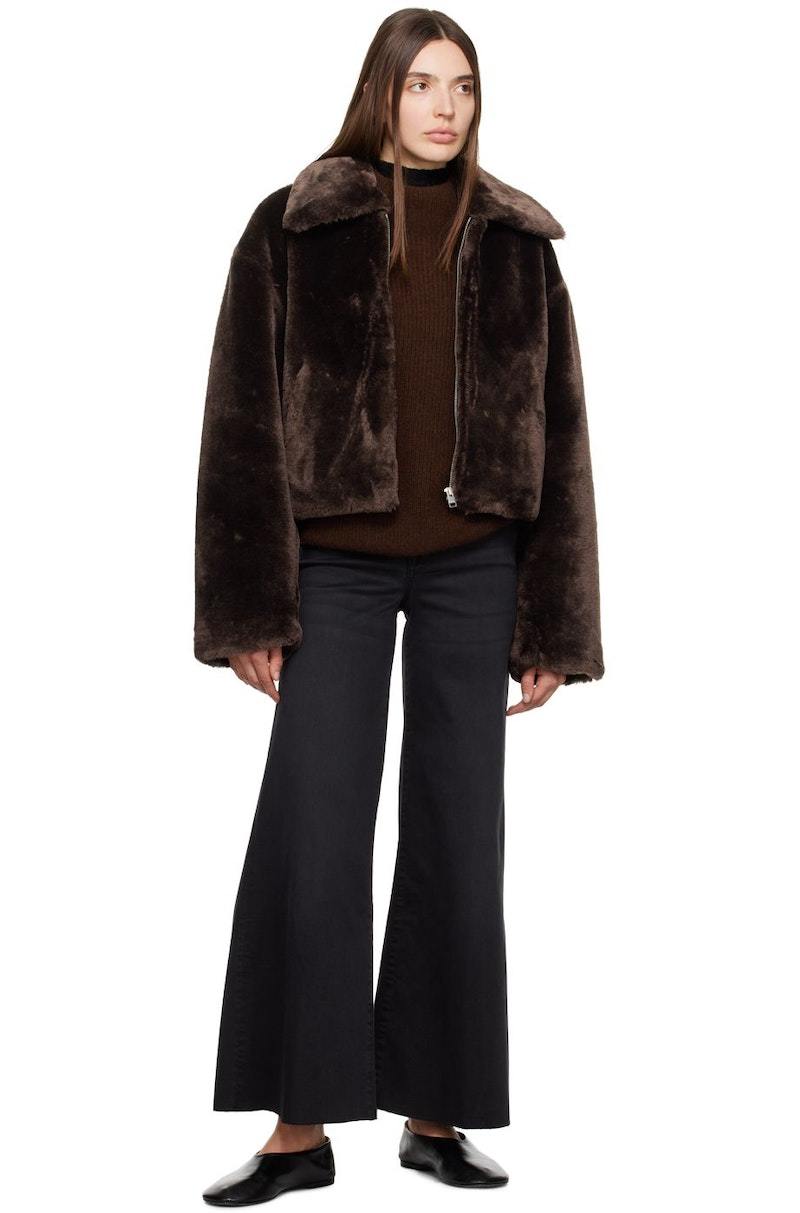 【SCULPTOR】Faux Fur Zip-Up Jacket Brown MUSINSA | SCULPTOR Faux Fur Zip-Up Jacket Brown