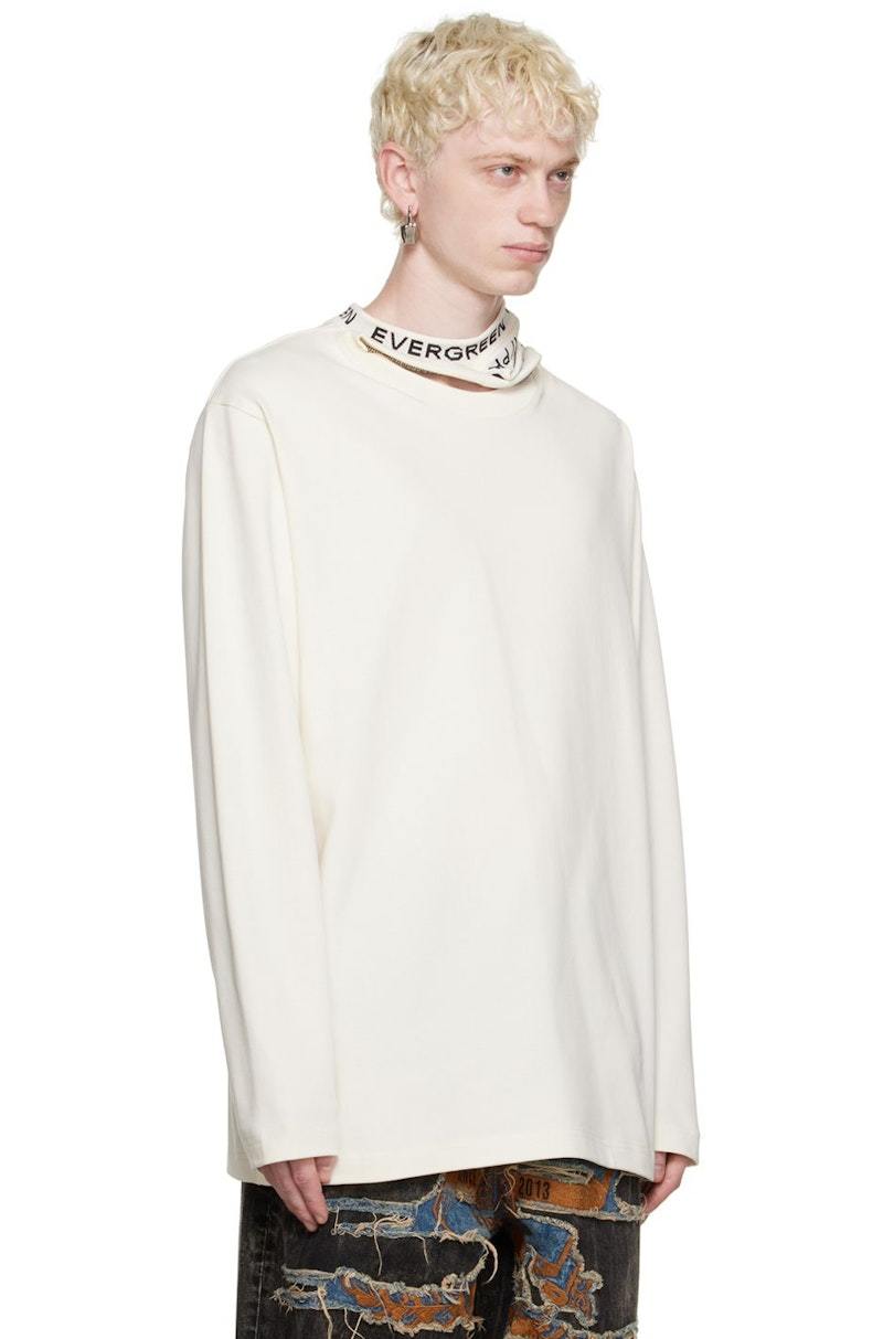 Y/Project Off-White Triple Collar Long Sleeve T-Shirt | Garmentory