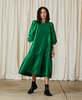 Ali Golden Peasant Dress - Kelly Green Taffeta - Thumbnail 3