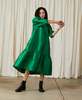 Ali Golden Peasant Dress - Kelly Green Taffeta - Thumbnail 6
