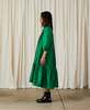 Ali Golden Peasant Dress - Kelly Green Taffeta - Thumbnail 10