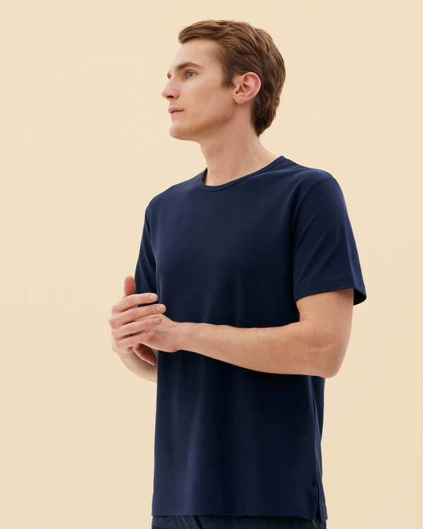 Handvaerk S/S Pique Tee - Navy