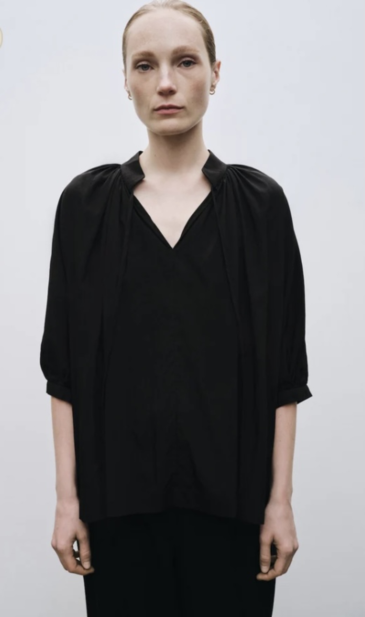 Pre-owned: Mijeong Park Cropped Workwear Pant in Dark Navy