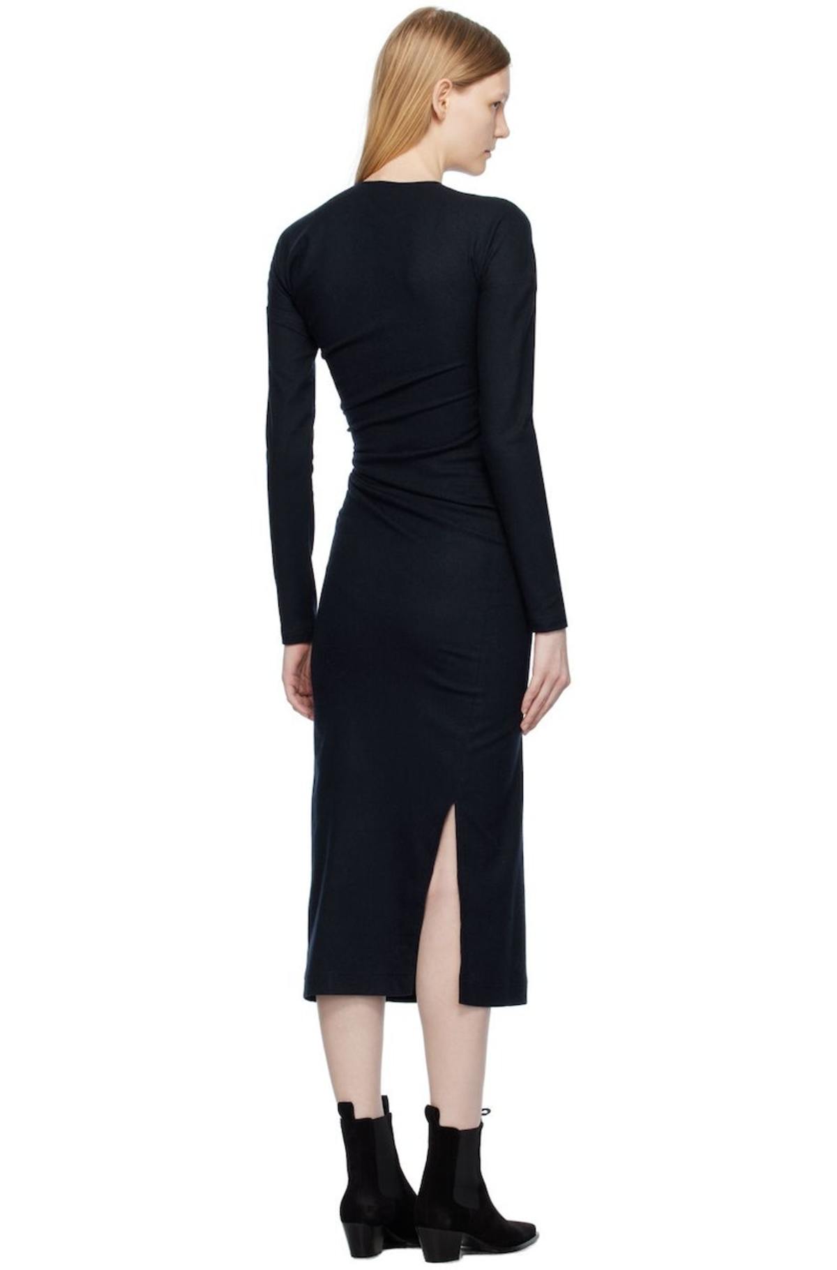 Totme Twisted Midi Dress - Navy | Garmentory