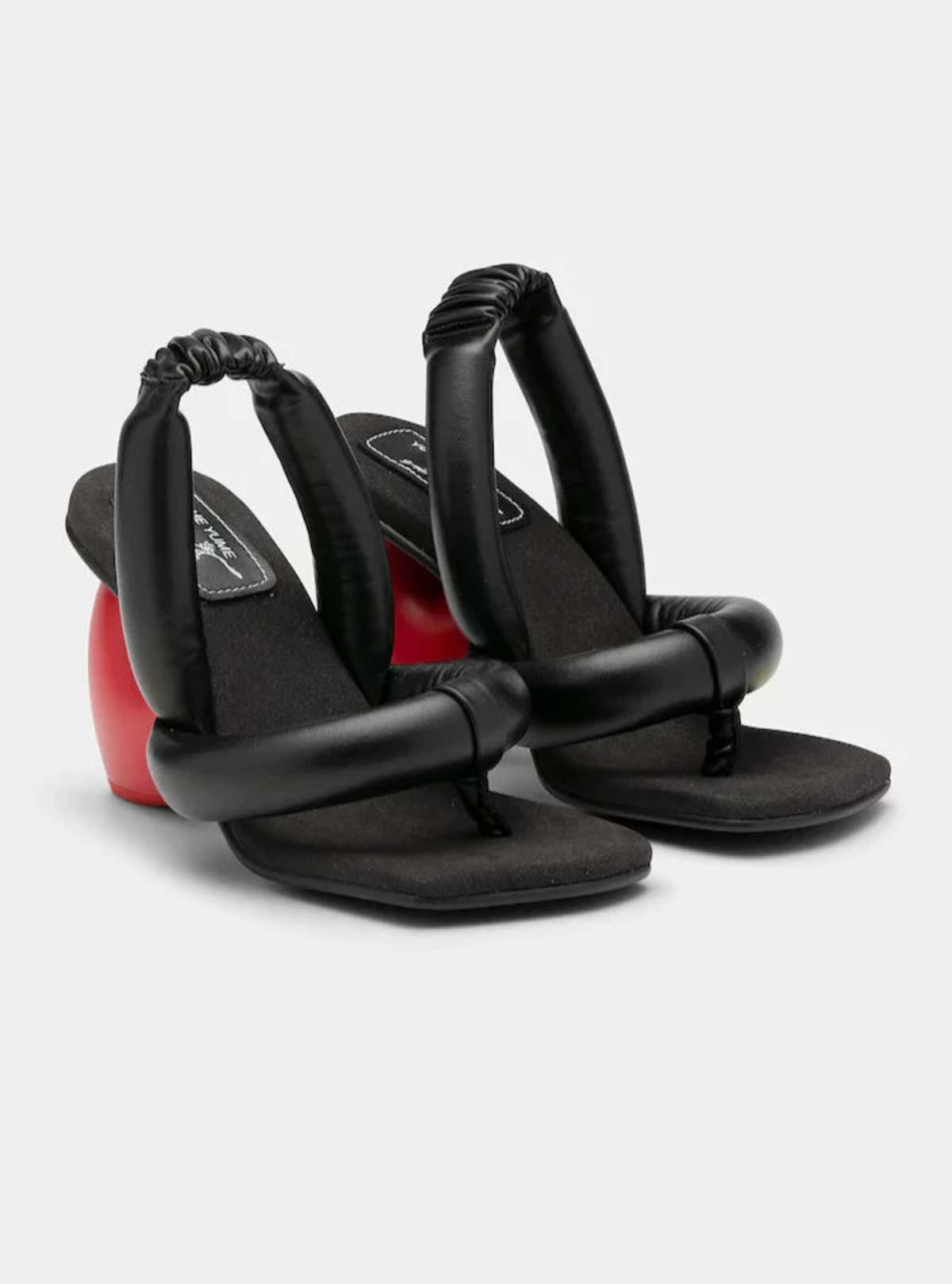 Yumeyume love heel black red ヒールサンダル23cm YUME YUME Love Heel Sandals | Black | FARFETCH