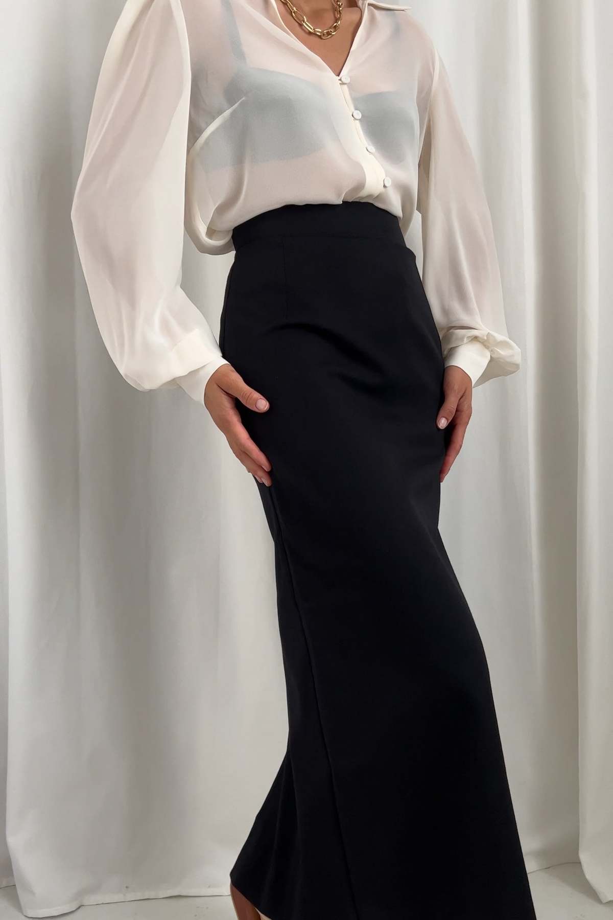 Vintage 90s Italian Panthre Wool Pencil Maxi Skirt Garmentory