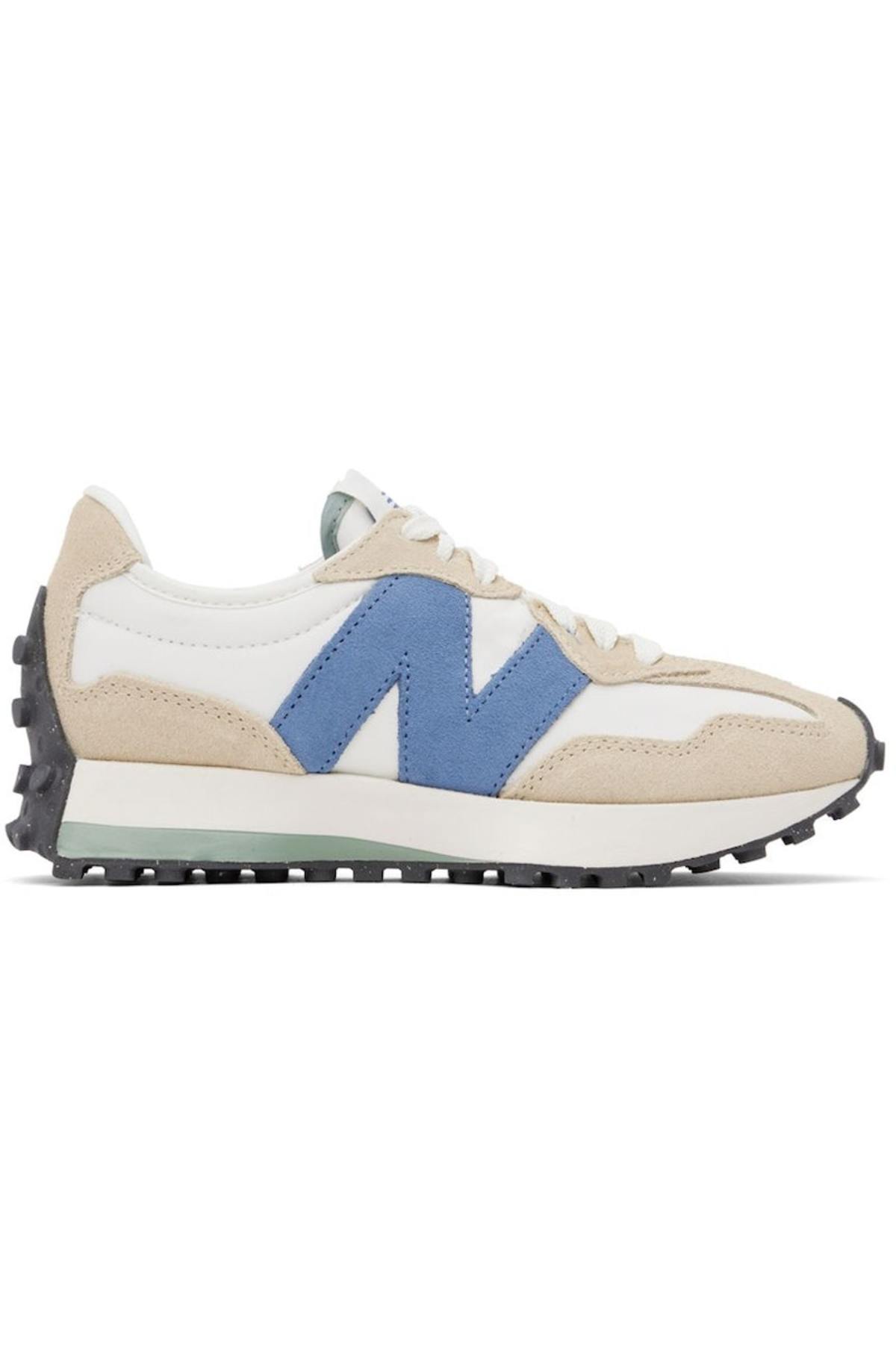 メル30233 New Balance White & Beige 327 Sneakers - Sandstone/Mercury