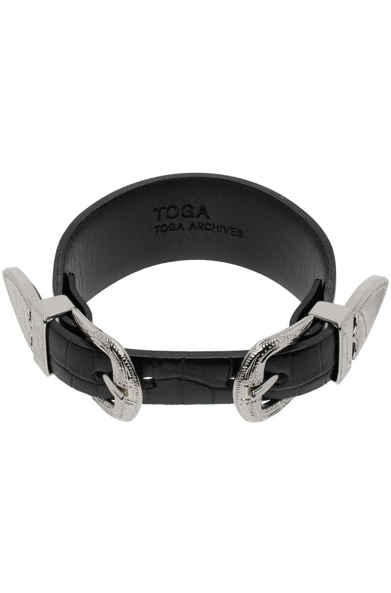 Toga Pulla SSENSE Exclusive Double Buckle Bracelet - Black