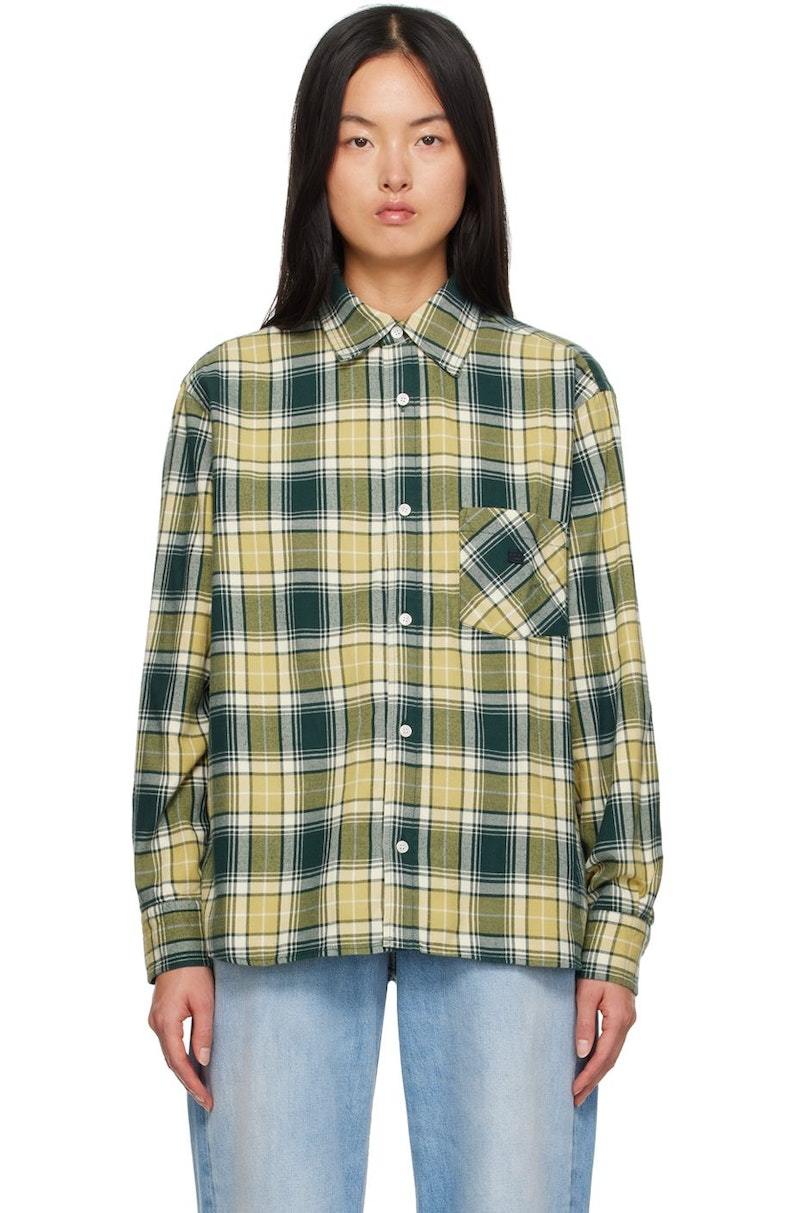 Acne studio オープンカラーチェックシャツ アクネ ストゥディオズ - フランネル チェック ボタンアップ