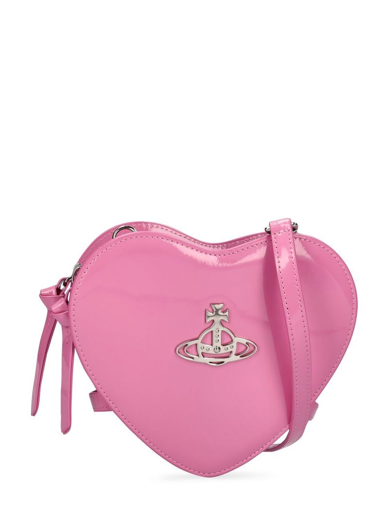 Vivienne Westwood Louise Heart Leather Crossbody Bag - Pink