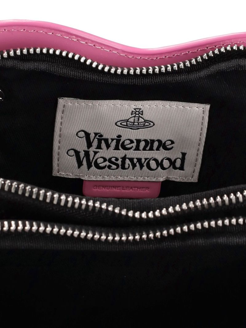 Vivienne Westwood Louise Heart Leather Crossbody Bag - Pink
