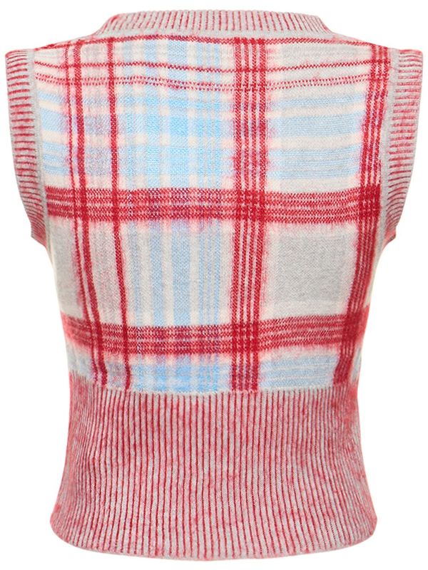 Vivienne westwood♡knit vest Vivienne Westwood Madras Tartan Mohair Blend Knit Vest | Garmentory