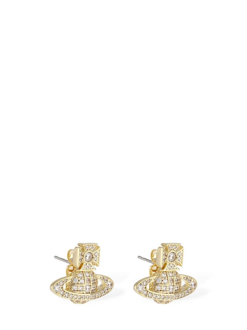 Vivienne Westwood シルバー Carmela Bas Relief ピアス VIVIENNE WESTWOOD Carmela Bas Relief Stud Crystal Earrings