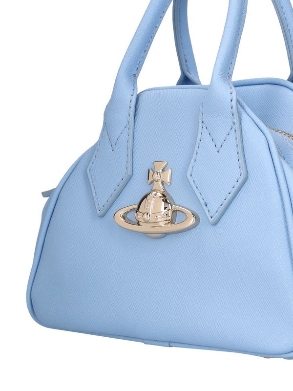 Vivienne Westwood Mini Yasmine Leather Top Handle Bag - Light Blue