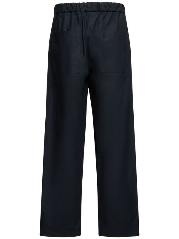 Jil Sander Water Repellent Relaxed Fit Cotton Pants