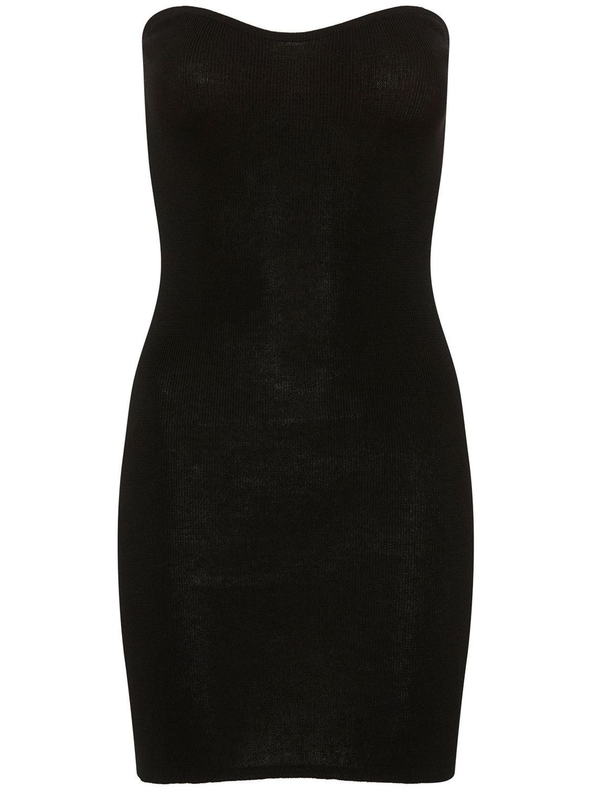 Curved Shape Knit Strapless Mini Dress | Garmentory