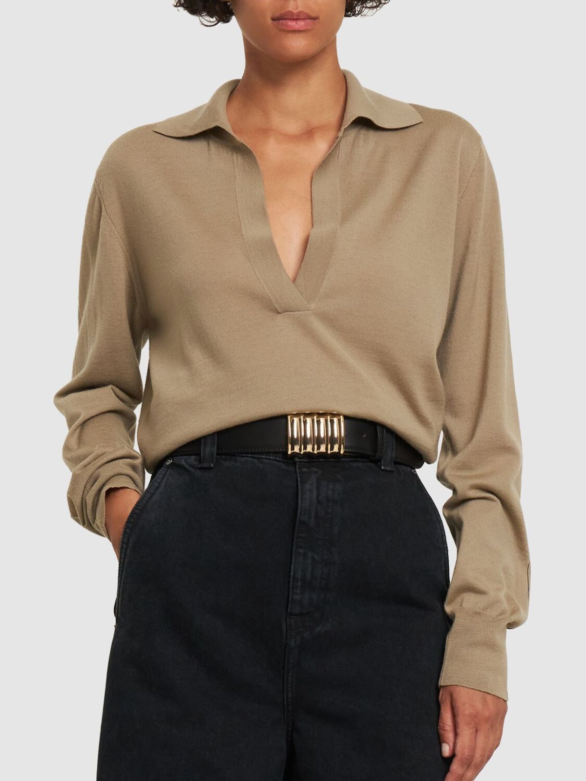 Khaite large Julius belt 80 cm KHAITE Julius medium patent-leather belt | NET-A-PORTER main image 3