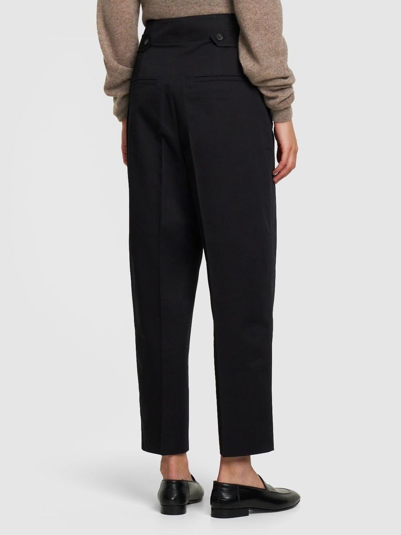 【送料&関税込】TotAme Double-pleat Straight Trousers Totême Double pleated Cotton Straight Pants | Garmentory