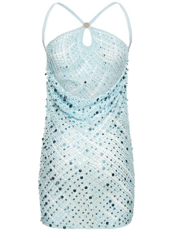 blue beaded bridesmaid dress Blue Beaded Lace Dress XL main image 1
