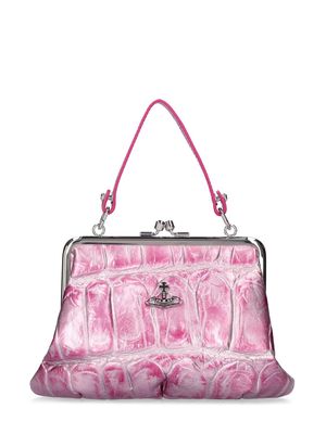 Vivienne Westwood Granny Frame Leather Top Handle Bag - Pink