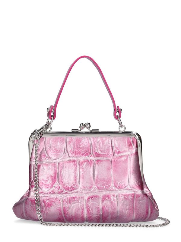 Vivienne Westwood Granny Frame Leather Top Handle Bag - Pink
