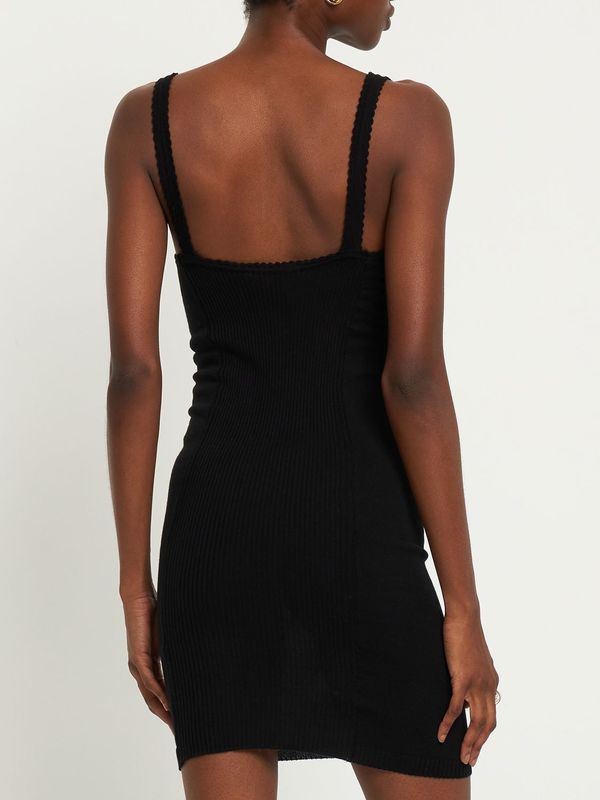 Vivienne Westwood Dolce Logo Cotton Knit Mini Dress - Black | Garmentory Vivienne Westwood Dolce Logo Cotton Knit Mini Dress - Black | Garmentory