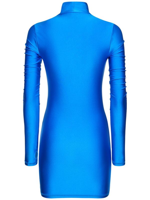 slim fit dress slacks Primavera Couture 13116 High Neck V Back Sheer Beaded and Sequin Embellished Fitted Long Sleeve Mother of The Bride Dress 18 / Eggplant main image 1