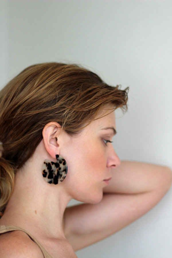 Machete Clare Earrings in Ash Blonde Tortoise Garmentory