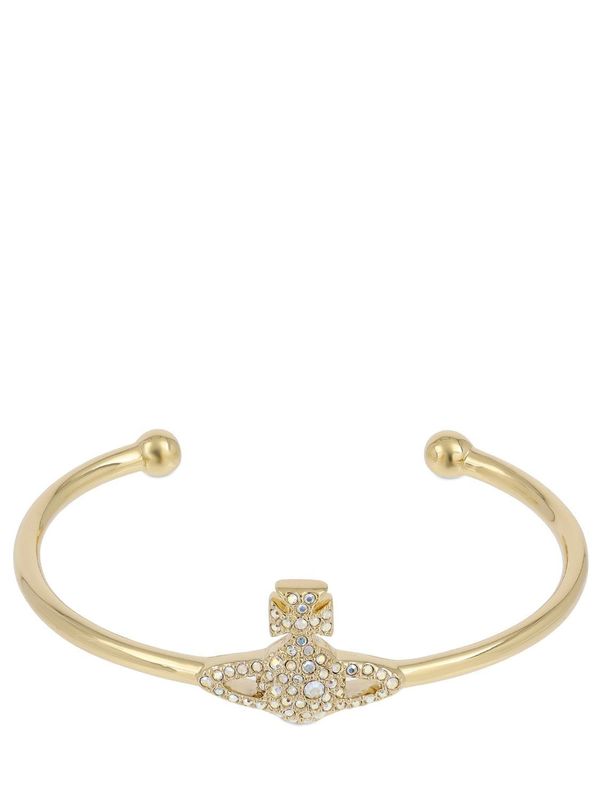 Vivienne Westwood Grace Bas Relief Open Bangle Bracelet - Gold