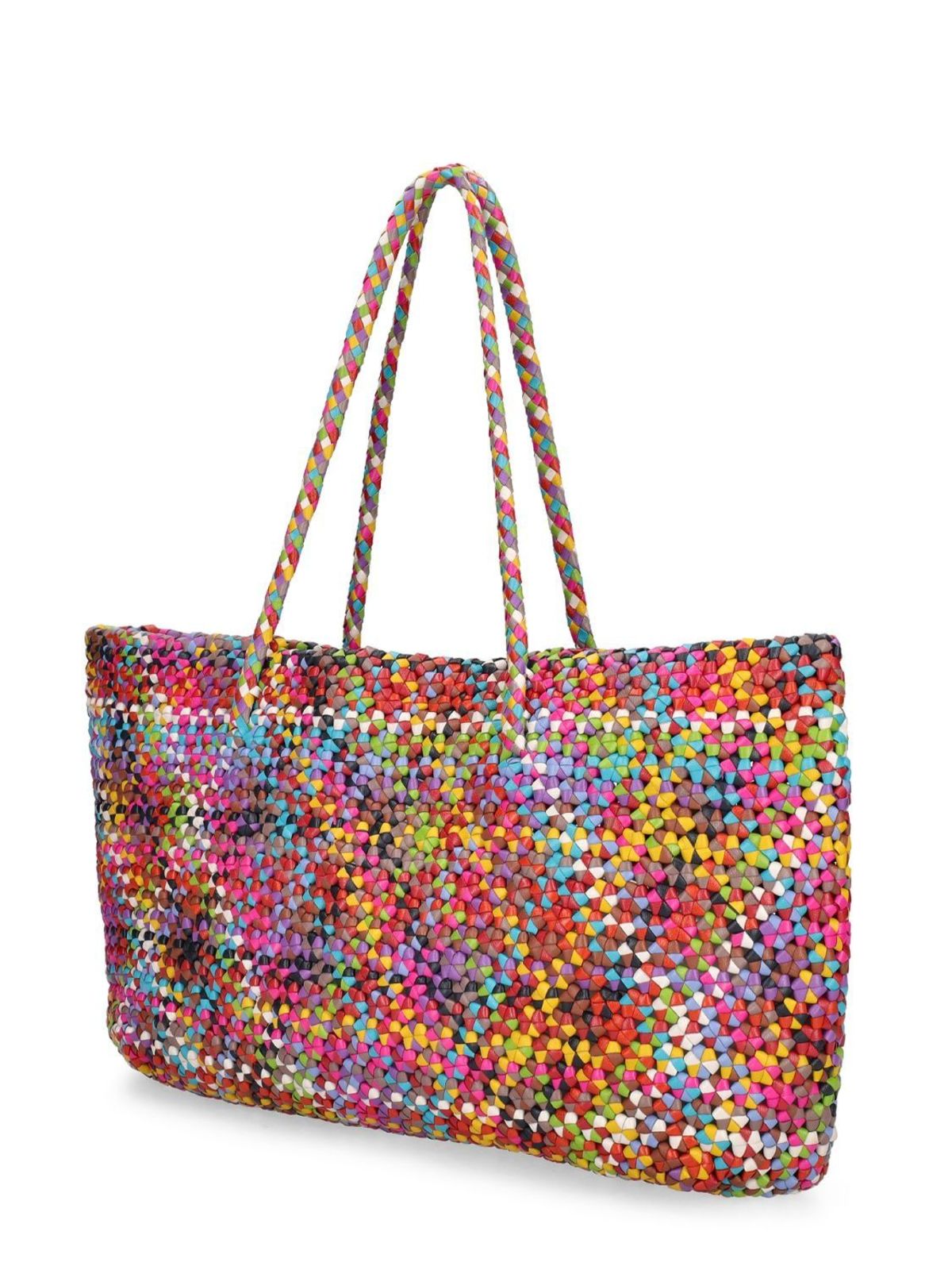 Multi Octo Weave Leather Tote Bag | Garmentory