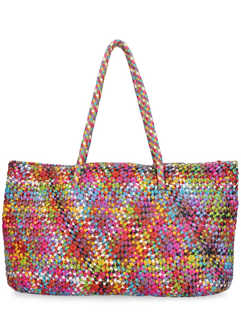 Multi Octo Weave Leather Tote Bag | Garmentory
