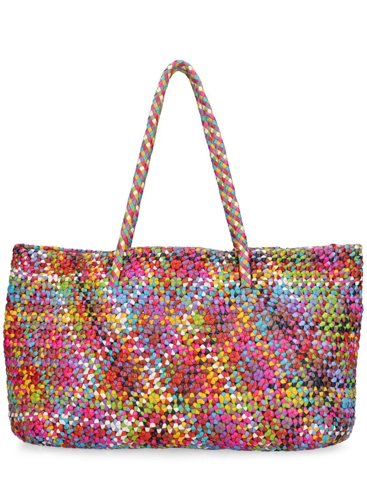 Multi Octo Weave Leather Tote Bag | Garmentory